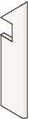Arkshade White Battiscopa Sag. DX (AUIZ) Керамогранит