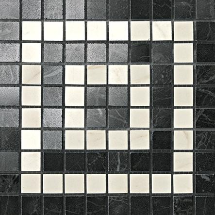 Мозаика Marvel Noir/Cremo Angolo Mosaico (ADRI) 