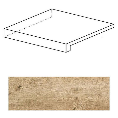 Ступень Axi Golden Oak Scalino Angolare SX (ANL5) 