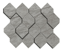 Marvel Bardiglio Grey Mosaico Esagono 3D (AS39) керамогранит