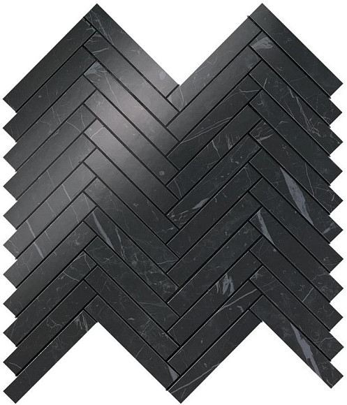 Мозаика Marvel Nero Marquina Herringbone Wall (9SHN) 
