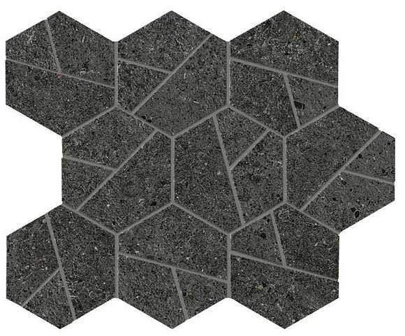 Мозаика Boost Stone Tarmac Mosaico Hex (A7C2)  