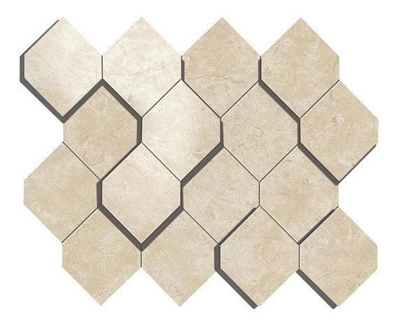 Мозаика Marvel Cream Prestige Mosaico Esagono 3D (AS38) 