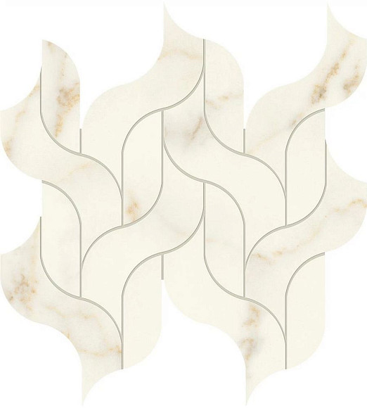 Мозаика Marvel Calacatta Apuano Mosaico Waterfall Lappato (AF8R) 
