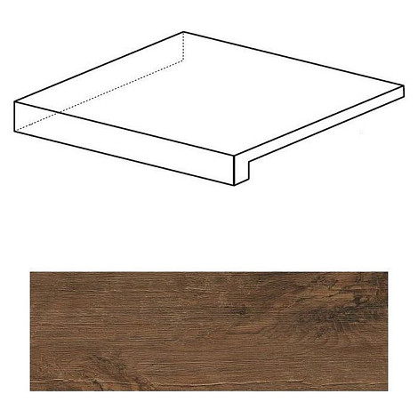Ступень Axi Dark Oak Scalino Angolare SX (ANL7) 