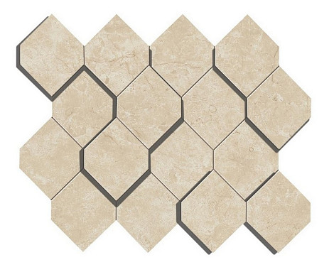 Мозаика Marvel Cream Prestige Mosaico Esagono 3D (AS38) 