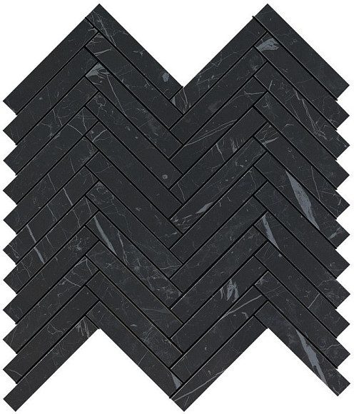 Мозаика Marvel Nero Marquina Herringbone Wall (9SHN) 