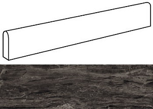 MARVEL Absolute Brown Battiscopa Lapp. (AFBC) 7,2x60 Керамогранит