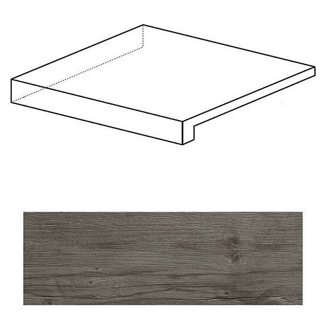Ступень Axi Grey Timber Scalino Angolare SX (ANL4) 